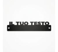 Zócalo personalizado 80 x 16 cm negro acrílico, protección de pared antiarañazos para silla, salvaparete con texto a elegir, placa de pared para casa, oficina y salas de espera