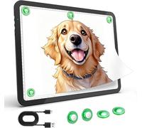 Zocelight Caja de luz recargable A3 para trazar, tablero de luz de arte de diamante con 4 imanes, almohadilla de luz inalámbrica para pintura de diamantes, mesa de luz ultra brillante para dibujar,