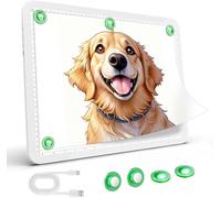 Zocelight Caja de luz recargable A3 para trazar, tablero de luz de arte de diamante con 4 imanes, almohadilla de luz inalámbrica para pintura de diamantes, mesa de luz ultra brillante para dibujar,