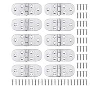 Zocipro 10Pcs Bisagra Abatible Borde Redondo, Bisagras de Acero Inoxidable 270 Grados con Tornillos, Marino Barco Bisagras Puertas, Resistente Bisagra para Mesa Plegable, Armario, Puertas Armario