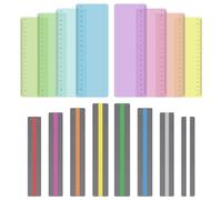 Zocipro 16Pcs Superposiciones de Dislexia, 8Pcs Tiras de Superposición de Lectura Con 8 Reglas, Ayudas de Colores para Principiantes