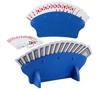 Zocipro 2Pcs Sujeta Cartas, Soporte para Naipes Manos Libres, Soporte para Juego de Cartas Plastic, Sujeta de Juego de Naipes para Niños Adultos Personas Mayores