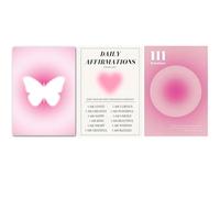 Zocipro 3Pcs Aura Ángel Números Pósteres 30x21cm, Lienzo Arte de Pared Números Póster Aura Positiva Sin Marco, Decoración de pared con Degradado Retro para Baño, Salón, Dormitorio