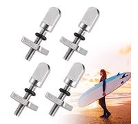 Zocipro 4 Piezas Tornillo Quillas Surf de Acero Inoxidable con Caja de Plástico, Tornillo de Aleta de Tabla de Surf Cola Kit de Reemplazo de Quillas Surf, Accesorios de Quilla Paddle Surf