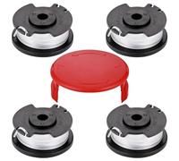 Zocipro 4Pcs Bobinas de Hilo de Repuesto para Ein-hell GE-CT 18/28 Li TC, 1.6mm Carrete de Hilo para Desbrozadora con 1 Tapa, Compatible con Ein-hell TLE-03 Carrete de Hilo de Repuesto