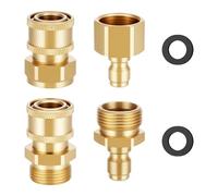 Zocipro 4Pcs Juego de Adaptadores para Lavadora a Presión, M22-14mm a 9.5mm Adaptador Hidrolimpiadora, Kit de Conexión Rápida para Bomba Manguera de Lavadora Eléctrica 5000 PSI