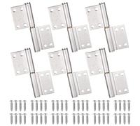 Zocipro 6Pcs Bisagras para puerta,Bisagras de Acero Inoxidable de Bandera con Tornillos,Bisagras puerta madera,Bisagras Puerta cocina, Bisagras Interior Exterior para Armario Ventana Gabinete y etc