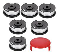 Zocipro 6Pcs Bobinas de Hilo de Repuesto para Ein-hell GE-CT 18/28 Li TC, 1.6mm Carrete de Hilo para Desbrozadora con 1 Tapa, Compatible con Ein-hell TLE-03 Carrete de Hilo de Repuesto