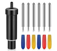 Zocipro 6Pcs Explore Cuchilla de Corte Profundo con Carcasa, 30/45/60 Grados de Afilado de Punta Profunda Cuchilla de Corte para Cricut Maker 3, Air 3, Air 2, Air, One, Explore 3
