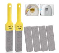 Zocipro 6Pcs Piedras Pomez Inodoro, Piedra Pomez para Pies con 2 Mangos, Piedra Pómez Reemplazable para Inodoro, Piedra Pomez para WC, Baños, Piscina