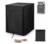 Zocipro Funda Impermeable para Horno de Gas Cozze - Tejido Oxford 420D | con Cepillo Metálico y Bolsa de Transporte para Barbacoa y Mesa de Exterior - Negro, 73 x 64 x 109 cm