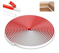 Zocipro Molduras Decorativas Para Pared 5M, 9x12mm Moldura Flexible Esquinera de Pared Autoadhesiva de TPE, Moldura Adhesiva para Pared, Armarios, Techo, Suelos, Rodapiés, Azulejos (Bianco)