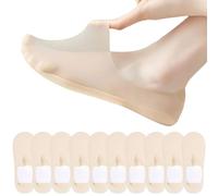 ZOCONE 10 Pares Calcetines Invisibles Mujer Transpirables Pinkies Verano Finos Cortos Transparentes Tobilleros EU34-38