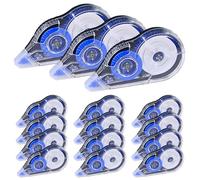 ZOCONE 15 Piezas Cinta Correctora 12m*5mm Mini Corrector Roller Cinta Correctoras para Escolares Corrector Tape de Escritura Correction Tape con Capuchón, Corrector Boligrafo para Oficina Escolar