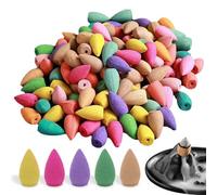 ZOCONE 150 Piezas Conos de Incienso Natural de Sándalo Incienso Reflujo 5 Mixtas Aromático Varios Estilos de Fragancias para Hogar Ambientador Baño Conos para Relajación Meditación Antiestrés (B)