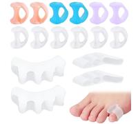 ZOCONE 16 Piezas Separadores de Dedos de Los Pies Meñique Individual Separadores Dedos Pies Silicona Pequeño Elástico Separador Dedos Pie Gel Universal Gel Toe Spacers para Dedos Superpuestos Martillo