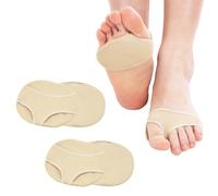 ZOCONE 2 pares de almohadillas para el metatarso para hombre y mujer, de tela, almohadillas para el antepié con interior de silicona, almohadillas para el antepié, grandes almohadillas para el pie