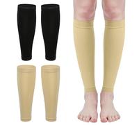 ZOCONE 2 Pares Medias de Compresion para Mujeres Hombres Calcetines Compresión Varices Punta Abierta Medias Futbol sin Pie Manga de Compresión para Piernas Pantorrilleras Compresion Socks Deporte(XL)
