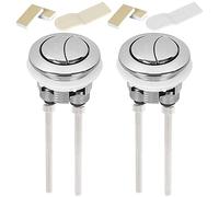 ZOCONE 2 Piezas Pulsador Cisterna Universal, 38mm, Botón de Inodoro Botón Reemplazo de Doble Descarga Botón del Tanque del Inodoro Botones Cisterna con Levantador de Tapa de Inodoro, Piezas de Inodoro