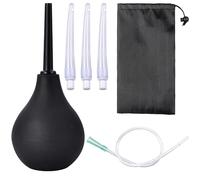 ZOCONE 224 ml Bombilla para Enema para Limpieza de Colon con 3 x Boquilla, 1 x Manguera de Silicona y Bolsa De Transporte, Enema Bulbo de Silicona Pera Lavativa Ducha Hombre, Diseño Antirreflujo