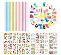ZOCONE 32 Piezas Lapices Niños y 24 Pegatinas Infantiles, Lapices Regalos Cumpleaños Niños Lápices de Animales, Lápices de Madera Lápices Regalos Infantiles Detalles Cumpleaños Niños