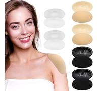 ZOCONE 6 Pares Hombreras Mujer de Silicona Hombreras Adhesivas, Reutilizables Hombreras de Silicona Antideslizantes Hombreras Mujer Hombres, Invisible Hombreras para Traje Chaqueta Mangas Cortas