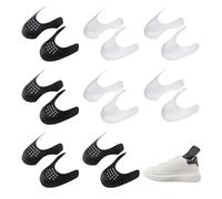ZOCONE 8 pares de protectores antiarrugas para zapatos, protectores antiarrugas para zapatillas de deporte, protección antiarrugas para parte delantera de los zapatos, para hombre y mujer, 35-39,