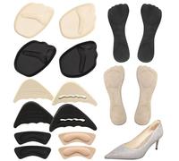 ZOCONE 8 Pares Plantillas Tacones Altos para Reducir Talla Zapato Suave Almohadillas Zapatos Tacon Plantilla Delantera Mujer Sandalias Taloneras para Zapatos Antirozaduras Esponja para Tacones Altos