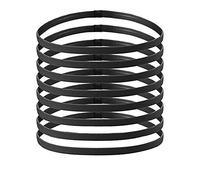 ZOCONE 8 Piezas Diadema Deportiva Elástico Antideslizante, Cinta Pelo Deporte para Hombres y Mujeres Mini Headbands Desportos para Correr, Ioga, Fitness, Basquete, Ténis, Futebol (Negro)