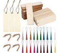 ZOCONE Juego de marcapáginas de madera, 216 PCS-72 piezas, marcapáginas artesanales de madera, 12x3.2 cm (108 unidades)