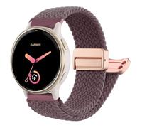 ZOCOVIN 20mm Correa de nylon trenzada magnética compatible con Garmin Vivoactive 6/Vivoactive 5/Venu Sq 2, Correa de repuesto elástica para Garmin Forerunner 55/165/245 para mujer y hombre, 20mm, Sin