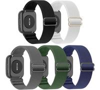ZOCOVIN Paquete de 5 correas elásticas para reloj Amazfit Bip 5/GTR 4/GTR 3 Pro/GTR 3/GTR 2/2e/GTR de 47 mm, correa elástica de nailon deportivo suave para Amazfit Balance/Cheetah