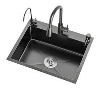 ZOCWJK Fregaderos de cocina de un solo tazón para restaurante, despensa comercial, fregadero de acero inoxidable para cocina, Washivegetables agua, piscina, bar, fregadero (50 x 40 x 20 cm)