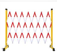 ZOCWJK La valla de tráfico, la barricada móvil es conveniente y ahorra mano de obra, protege a las personas alrededor de una barricada de metal expandible (rojo, 1,2 x 6 m)