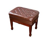 ZOCWJK Taburete de piano para tocador, taburete de piano resistente, cómodo taburete de cuero para una persona (marrón)