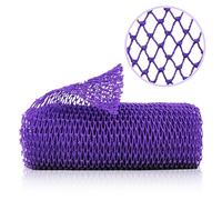 ZOCY Esponja de red africana, auténtico exfoliante corporal para baño y ducha, múltiples texturas con suave exfoliación profunda y rica espuma para todas las pieles (morado)