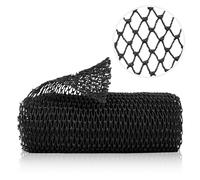 ZOCY Esponja de red africana, auténtico exfoliante corporal para baño y ducha, múltiples texturas con suave exfoliación profunda y rica espuma para todas las pieles (negro)