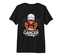 Zodiac Cancer Inspired Afro Women White Grey Cap Black Girl Camiseta Premium