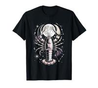 Zodiac Cancer Lobster Moon Astrology Cosmic Line Art Camiseta
