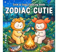Zodiac Cutie Coloring Book: Celestial Animal Coloring Pages Featuring Twelve Star Sign Friends in Magical Fantasy Worlds for Everyone to Enjoy and De-Stress