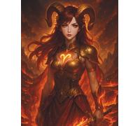 Zodiac Journal - Aries Edition: 100-Page Guided Notebook for Self-Discovery, Energy Tracking & Celestial Reflection | Bold Aries Warrior Cover