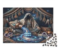 Zodiaco Acuario Bohemia Puzzle 1000 Piezas, Decoración Tras enmarcar