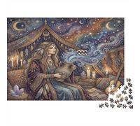 Zodiaco Acuario Bohemia Puzzle 1000 Piezas, Decoración Tras enmarcar