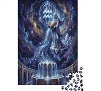 Zodiaco Acuario Celestial Puzzle 1000 Piezas, Decoración Tras enmarcar