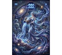 Zodíaco Acuario Puzzle 1000 Piezas Adultos Y Niños,14 Años+,Regalo Ideal,Anti-estrés,Desafío,Deco Pared,Premium,Cartón,Rompecabezas,Relax,Reto,Educativo 52x38cm
