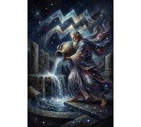 Zodíaco Acuario Puzzle 1000 Piezas Adultos Y Niños,Rompecabezas,Premium,Cartón,14 Años+,Deco Pared,Regalo Ideal,Anti-estrés,Relax,Desafío,Reto,Educativo 38x26cm