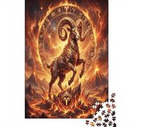 Zodiaco Aries Carnero Fuego Puzzle 1000 Piezas, Decoración Tras enmarcar