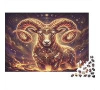 Zodiaco Aries Carnero Fuego Puzzle 1000 Piezas, Decoración Tras enmarcar