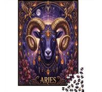 Zodiaco Aries Carnero Místico Puzzle 1000 Piezas, Decoración Tras enmarcar