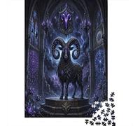 Zodiaco Aries Gótico Místico Puzzle 1000 Piezas, Decoración Tras enmarcar